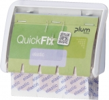 Dispenser plasturi QuickFix Uno, transparent, 45 plasturi textili elastici, Plum